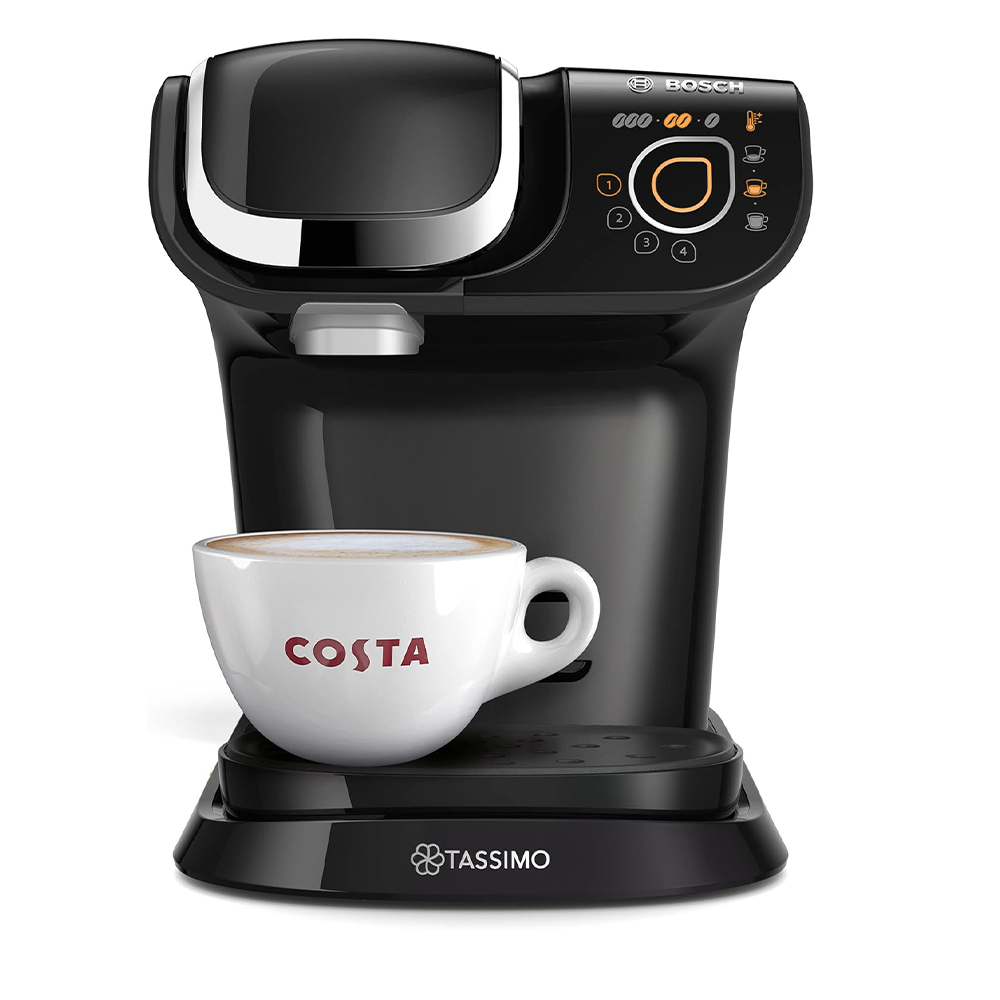 Tassimo Bosch My Way 2 Coffee Machine TAS6502GB – 1500W Pod System, 1.3L Tank, Programmable Drink Settings, Black