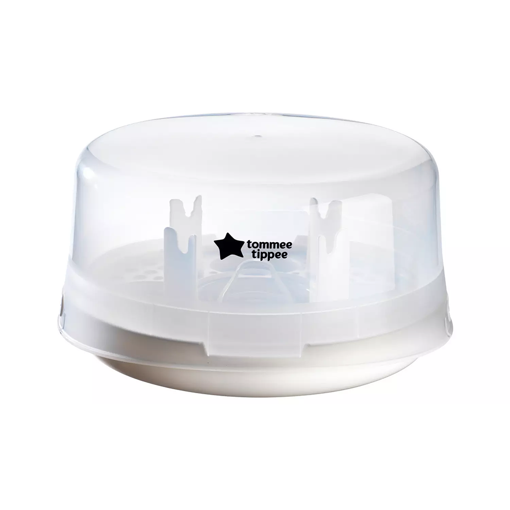 Tommee Tippee Microwave Steriliser for Baby Bottles – Fast & Compact Bottle Sterilizer, BPA-Free