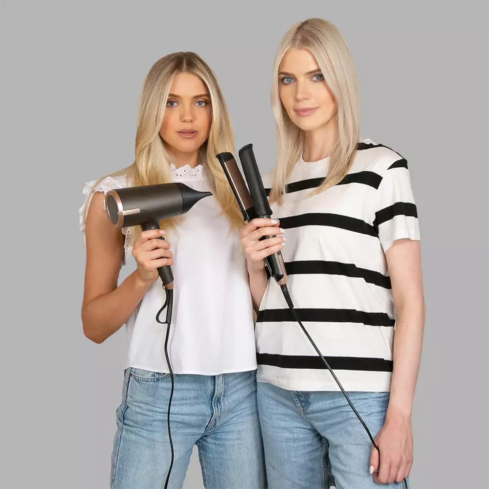 Remington S6077 2-in-1 Hair Straightener & Curler – Ceramic Styling Iron with Adjustable Temperature, Grey